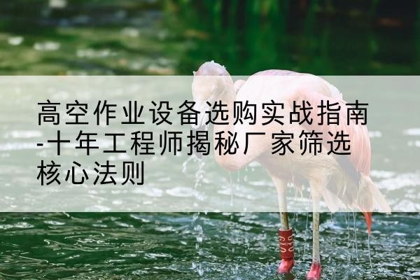崇阳剪叉式升降机厂家-高空作业设备选购实战指南-十年工程师揭秘厂家筛选核心法则