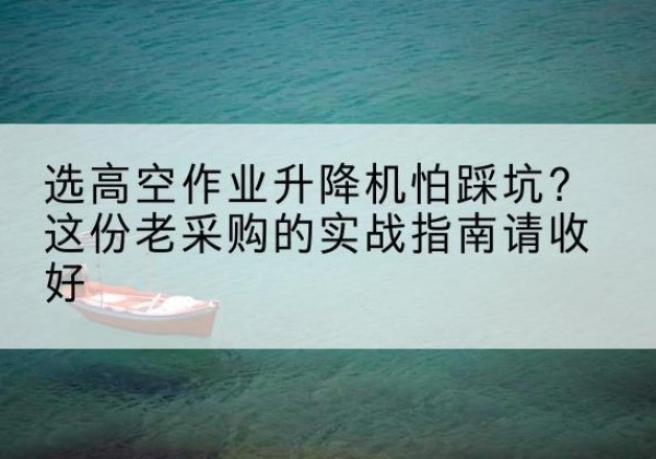 崇阳高空作业升降机厂家推荐-选高空作业升降机怕踩坑？这份老采购的实战指南请收好